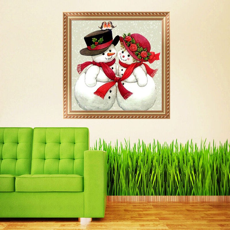 5D Diamond Painting Christmas Snowman Embroidery Cross Stitch Home Decor Newly
