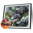5D Rhinestone Pictures DIY Cute Squirrel Full Round Drill Diamond Painting Kit