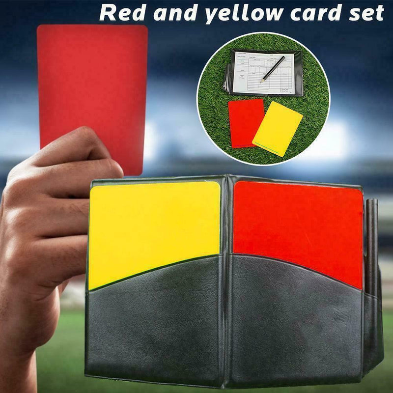 1 Set Football Referee Sports Wallet Red Yellow Card Tools Referee P0B8