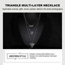 Fashion Multilayer Turquoise Western Style Feather Arrow Triangle Necklace Gift