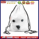 Drawstring Backpack Pet Animal Print Gym Rucksack Pouch Outdoor Shoulder Bags