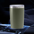 Thermal Car Cup Stainless Tea Coffee Vacuum Insulated Bottle (Army Green) Newly