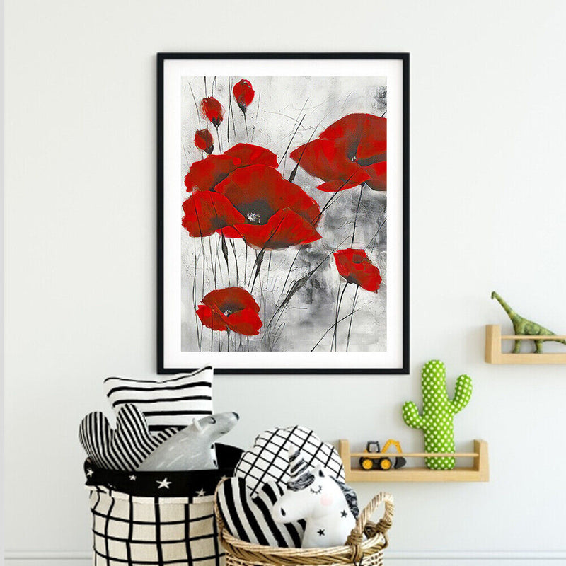 DIY Oil Paint by Numbers Flower Coded Hand Painted Acrylic Drawing Decor Gift