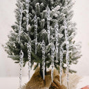 12x Clear Glass Icicle Crystal Ice Ornaments Christmas Tree Decoration FAST SHI#