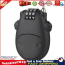 Cow Anti Theft Bicycle Helmet Password Lock Portable Bike Padlock (Black) Newly