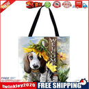 Dog and sunflower Printed Shoulder Shopping Bag Casual Large Tote Handbag