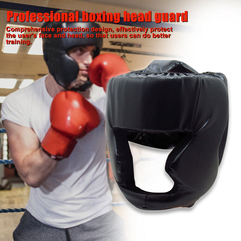 Muay Thai Boxing Helmet Head Protector Karate Kickboxing Protective Headgear