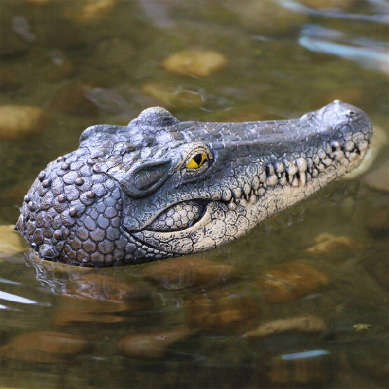 Decoration Garden Decor Simulation Crocodile Head Floating Pool Statue Pond Art
