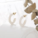 Gift Fashion Round Acrylic Elegant Earring Geometric C-Shaped Hoop Earrings