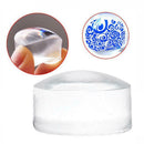 Clear Jelly Silicone Nail Art Stamping Stamper Set DIY Tools R0U7
