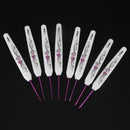 8pcs Soft Handle Aluminium Head Crochet Hooks Sweater Sewing Needles Set