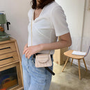 3pcs Leather Mini Shoulder Bags Women Chain Messenger Bags(Beige)