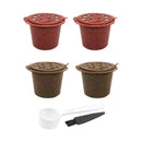 4X Refillable Coffee Capsule Cup Reusable Filter For Nespresso UK U7V1 K8R4 W1N1