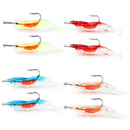 2pcs 6cm 3g Simulation Shrimp Lure Fishing Baits w/ Hook Crankbait (Blue)