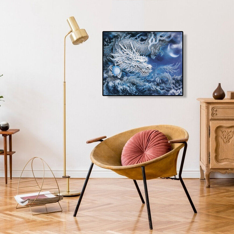 DIY Dragon Hand Painted Artwork Canvas Digital Oil Art Picture Craft Home Decor