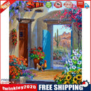 Backyard Flower Oil Painting By Numbers Kit DIY Frameless Picture On Canvas