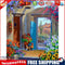 Backyard Flower Oil Painting By Numbers Kit DIY Frameless Picture On Canvas
