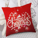 Linen Merry Christmas Print Pillow Case Sofa Car Throw Cushion Covers (531)