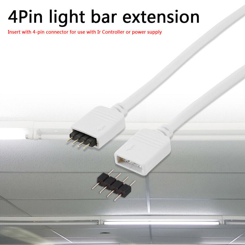 4Pin Extension Cable RGB 5050 3528 LED Strip Light Connector Wire (10m) Newly