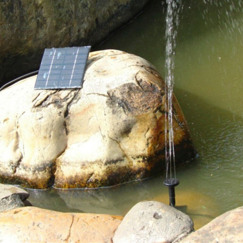Solar Water Fountain Floating Pools Pond with Nozzle Waterfall Garden Lawn Decor
