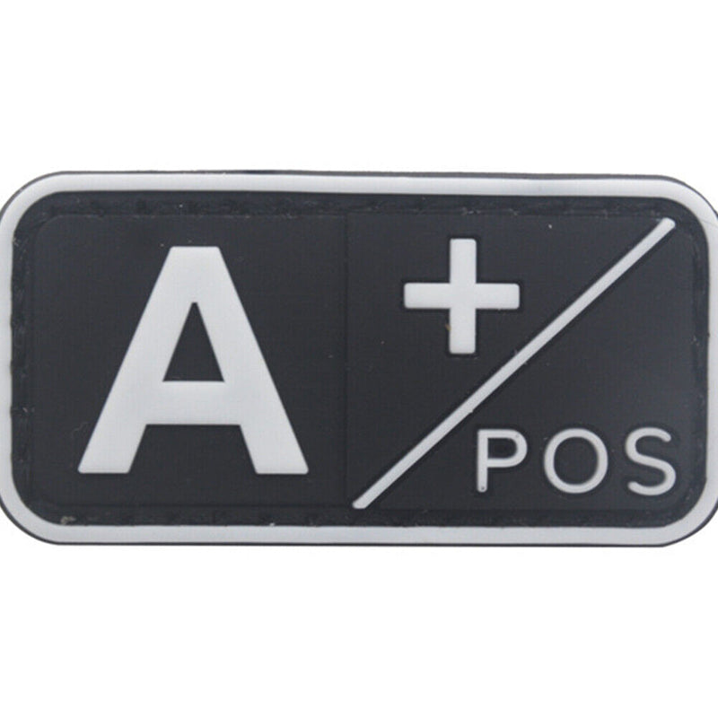 PVC Bag Medal Badges DIY Stickers Embroidery Positive Blood Type Patches Bracelet