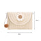 Straw Clutch Bag Women Woven Pompom Flower Shoulder Crossbody Purse Handbag