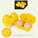 2 Grids Egg Protection Storage Box Camping Picnic Holder Container Yellow