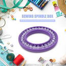DIY Portable Bobbin Holder Silicone Round Sewing Needles Saver (Purple) Newly