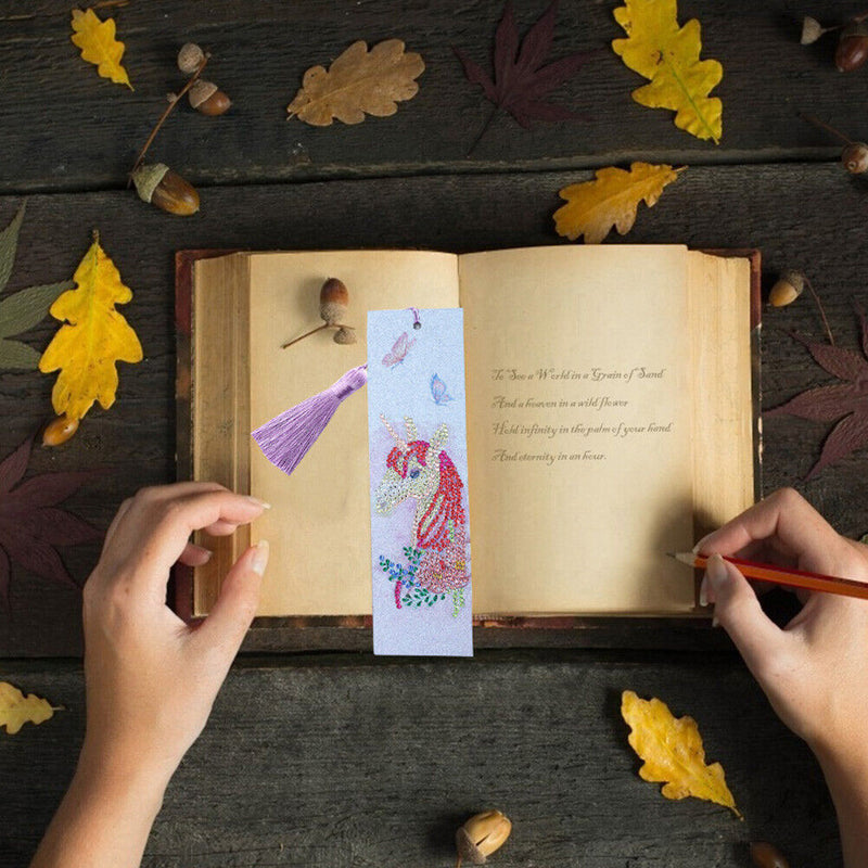 #A DIY Diamond Painting Leather Bookmark Mandala Tassel Book Marks for Kids St