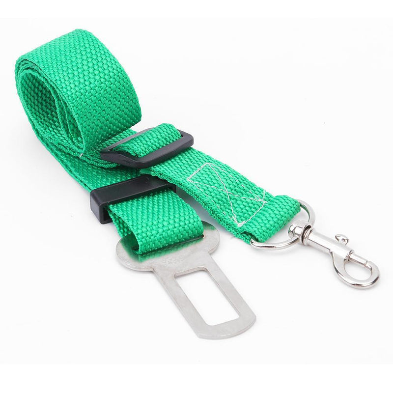 Car Pet Dog Seat Belt Puppy Safety Seatbelt Dog Harness Lead Clip (Green) Newly