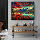 Painting By Numbers Kit DIY Red Cloud Canvas Oil Wall Art Picture Gift Orname