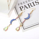 Beautiful Fashion Jewelry Blue moon&star Woman earrings S1Z7 W8P5