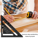 7 inch Angle Ruler Metric Measuring Ruler Woodworking Try Square (Black) Newly