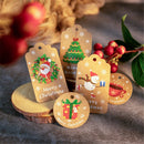 Kraft Paper Santa Claus Christmas Labels Kraft Tag Hang Tags Gift Wrapping