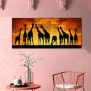 Giraffes at Sunset Oil Paint By Numbers Kits DIY Handpainted on Canvas Art