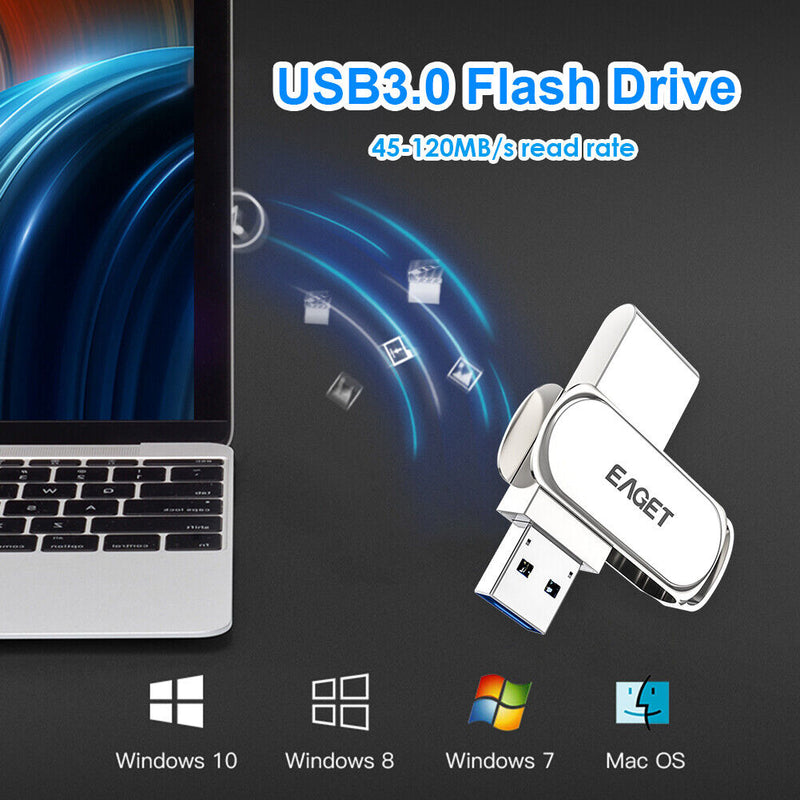 Eaget F80 USB 3.0 Flash Drive U Disk High Speed Memory Mini Pendrive (64G)