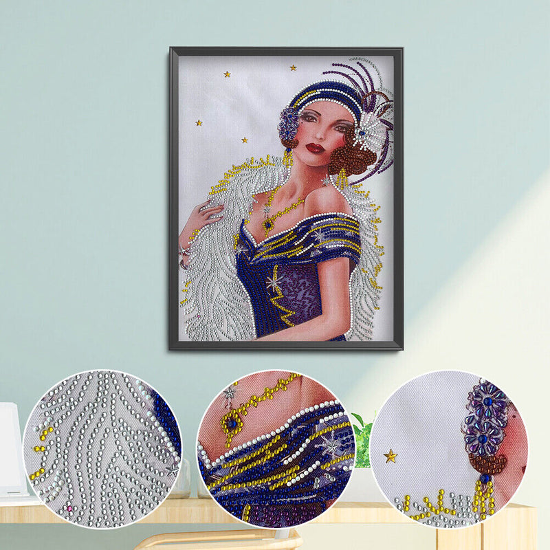 Diamond Painting Partial Special Drill Noble Lady Rhinestone Picture (Y080)