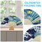 Handmade Oil Painting Waves Folding Fan By Numbers DIY Painted Craft Kit