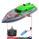 20km/h Waterproof RC Boat 2.4GHz High Speed Racing Ship for Kids (Green B) Newly