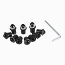 10pcs 5mm/0.20in Motorcycle Windscreen Windshield Bolt Screw Kit (Black) Newly