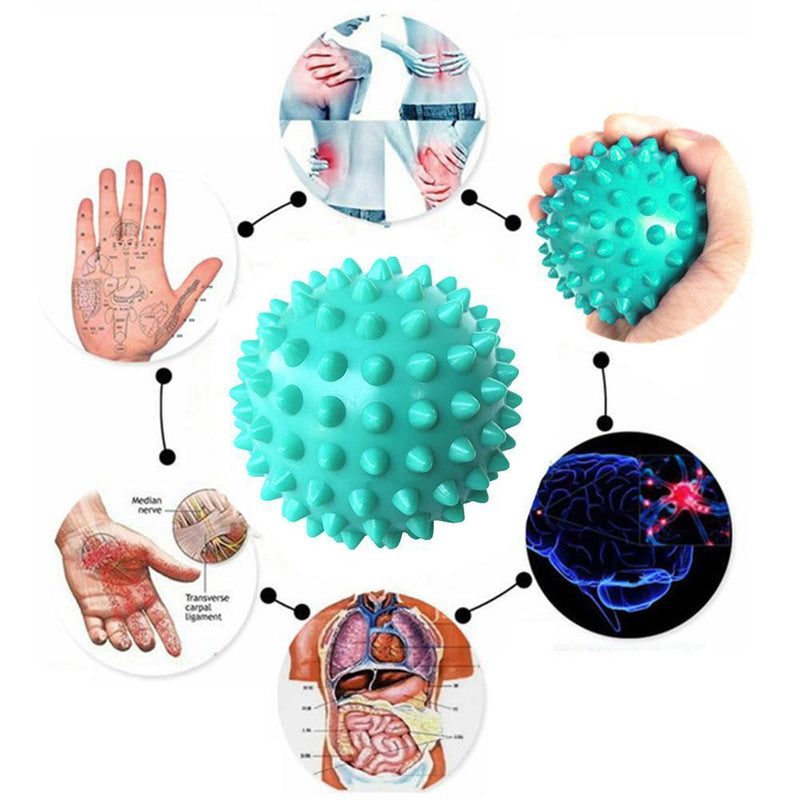 PVC Spiky Ball Trigger Point Fitness Hand Foot Pain Relief Ball (Green)