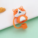 Tips Silicone Straw Plug Cup Accessories Drinking Dust Cap Cartoon Plugs Cover