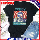 Independence Day Print Teddy Letter Tea T-Shirt (Black M)