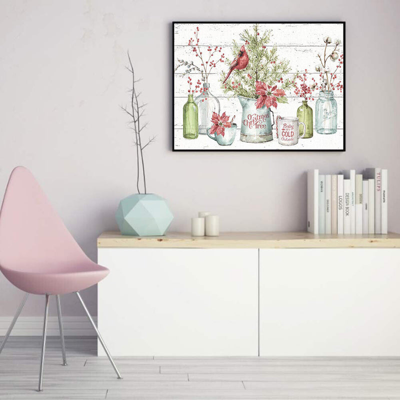 Bird Standing Vase Frameless Picture Oil Paint By Numbers Hand Painted Picture