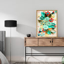 Oil Paint By Numbers Paper Flower Frameless Picture Craft Kit for Living Room