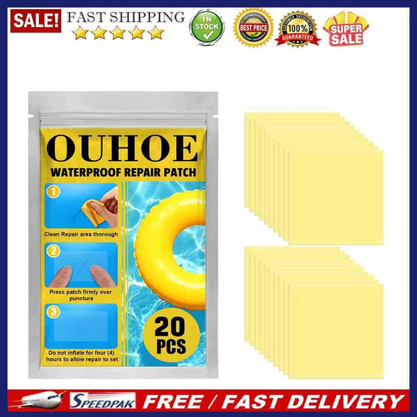 10/20x Swimming Float Puncture Repair Patch Glue Waterproof Repair Tape Stick