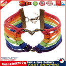 Women Men Simple Letters Handwoven Colorful Rainbow Bracelet Jewelry(2) Newly