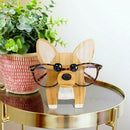 Corgi Glasses Stand Christmas Gift Cute Pet Wooden CS Ornaments For Desktop D4K5