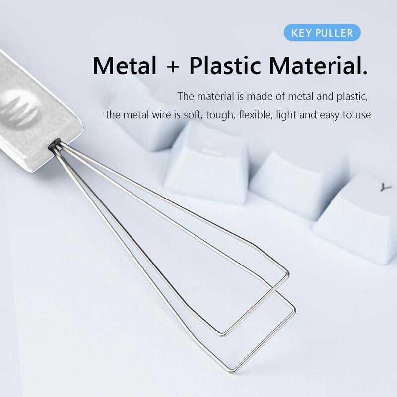 2 in 1 Mechanical Keyboard Key Cap Puller Keycap Shaft Remover Tool (White)