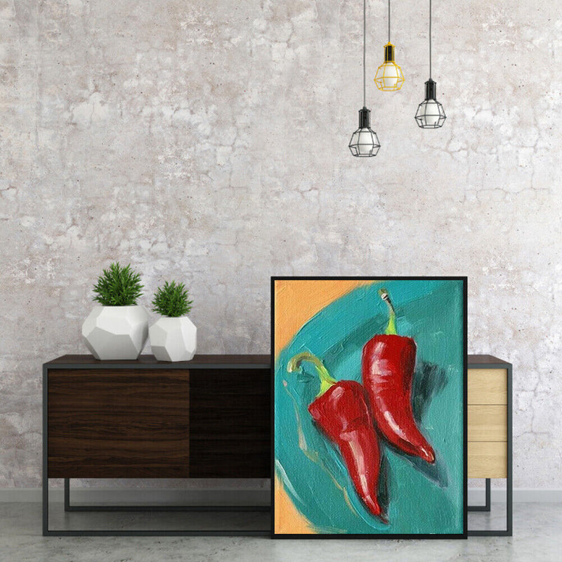 Oil Paint by Numbers Pepper Canvas Artwork Living Room Picture Decoration Kit